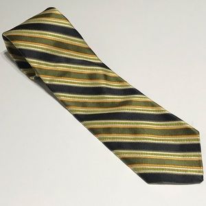 Robert Talbott 4" Tie Best of Class Striped Luxury SILK Striped Olive MSRP $105